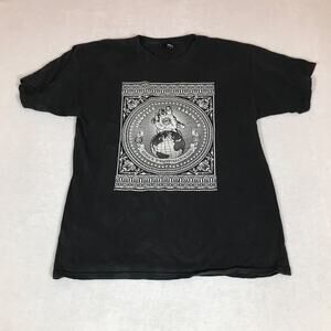 Obey Hostile Takeover Propaganda Grunge Black Cotton Skate Streetwear Tee